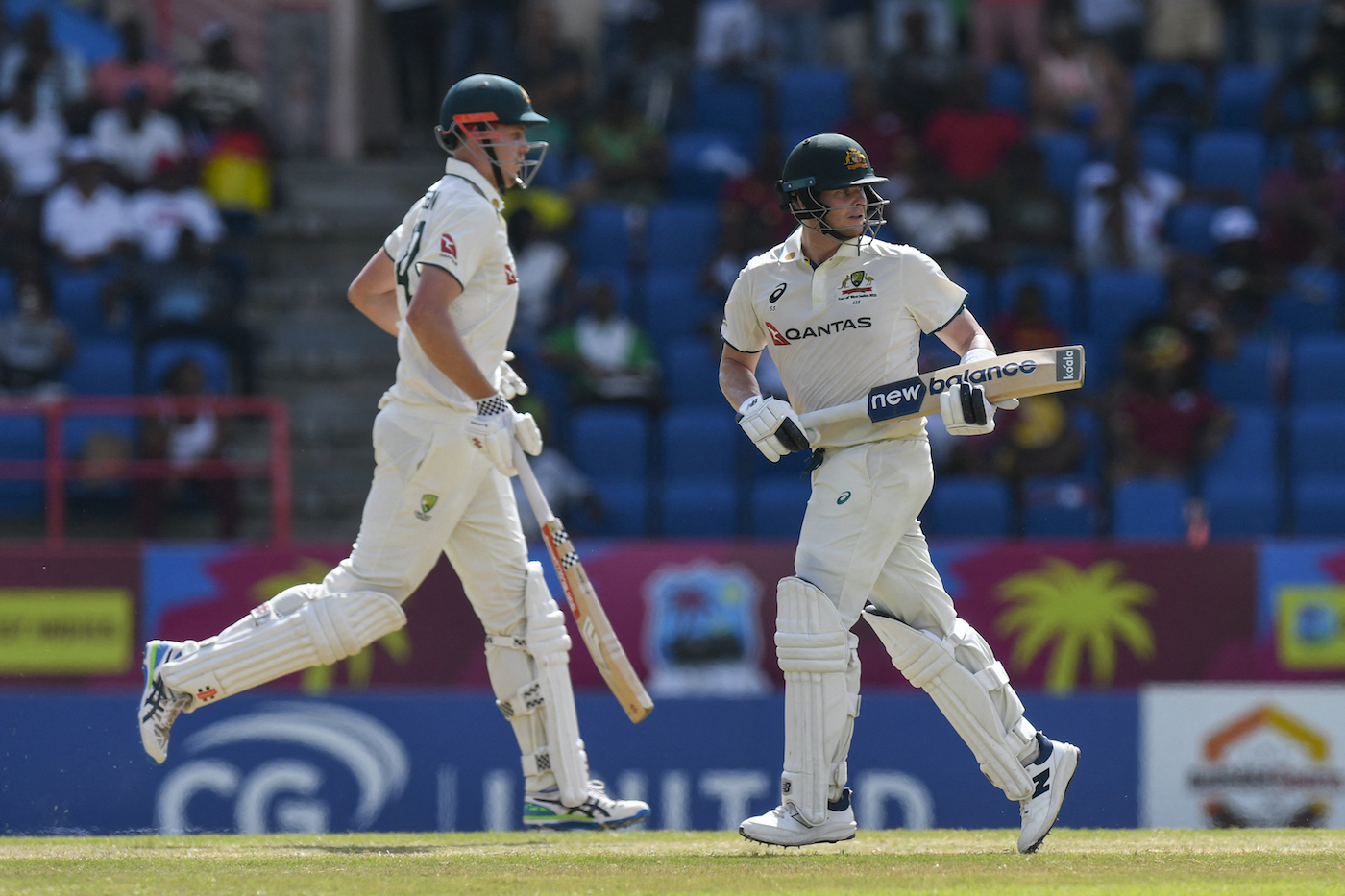 ​Half-centuries from Smith and Green give Australia control 