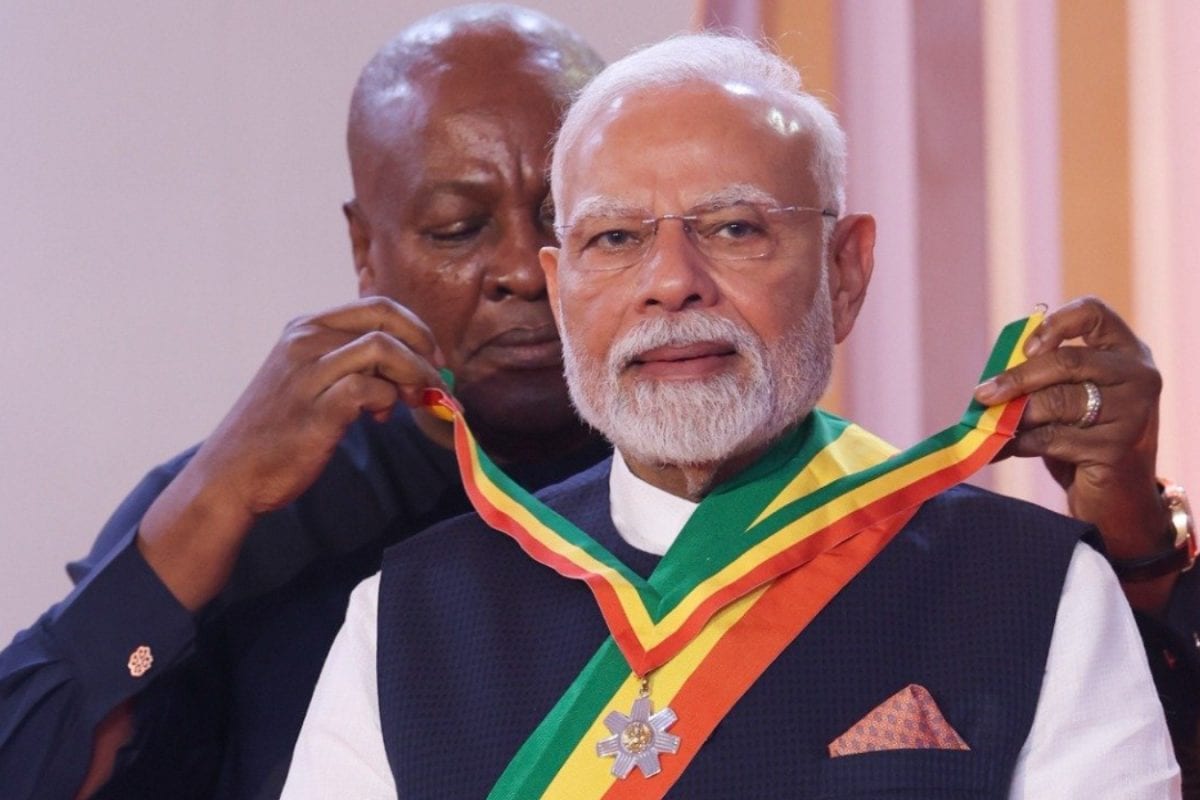 ​PM Modi Receives Ghana’s Highest State Honour ‘Officer Of The Order Of The Star’ 